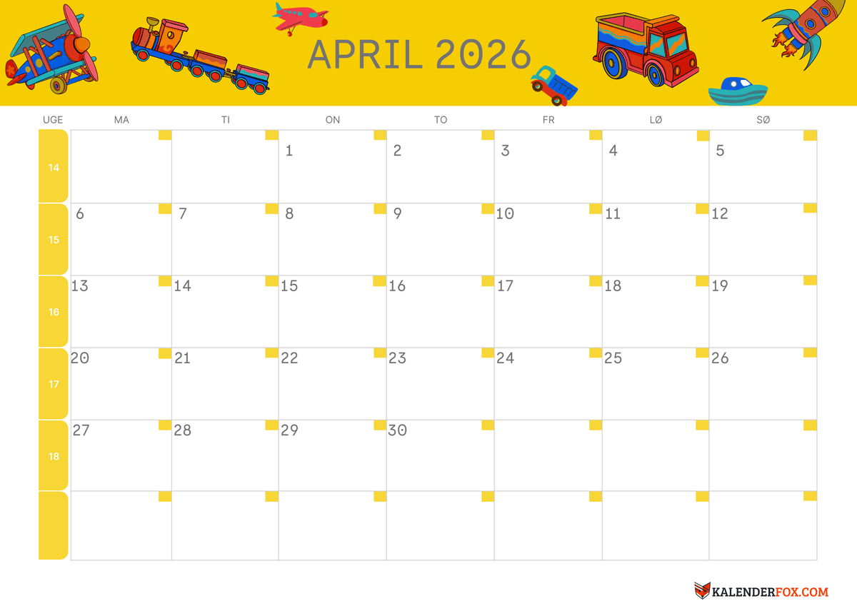 April-kalender børnetema 3