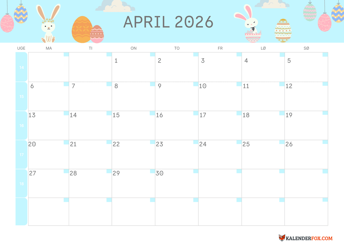 April-kalender påsketema 1