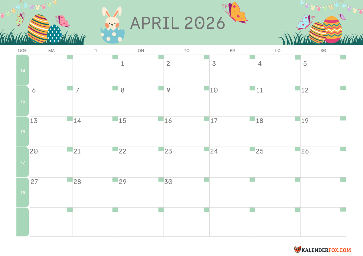 April-kalender påsketema 2