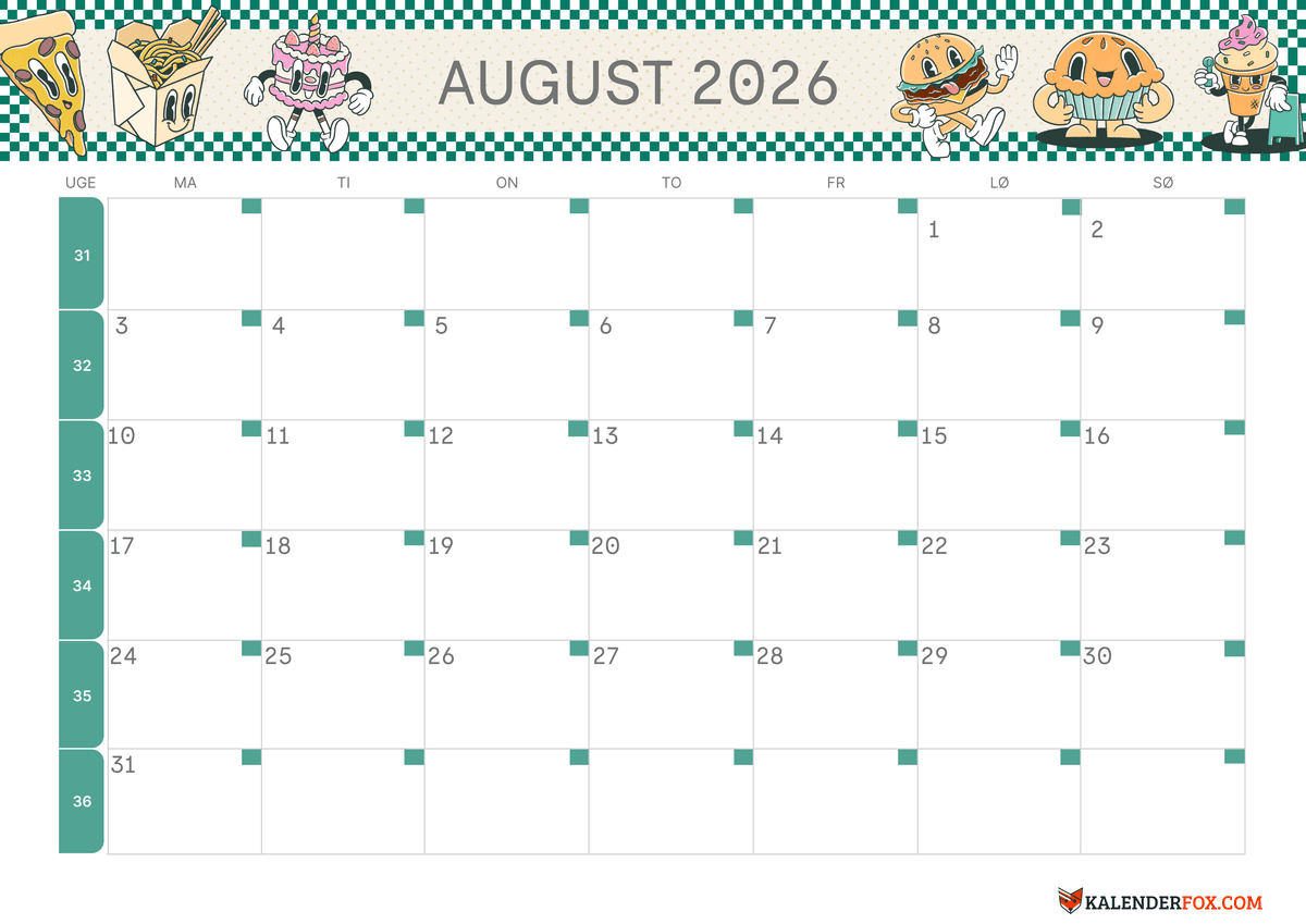 August-kalender børnetema 1