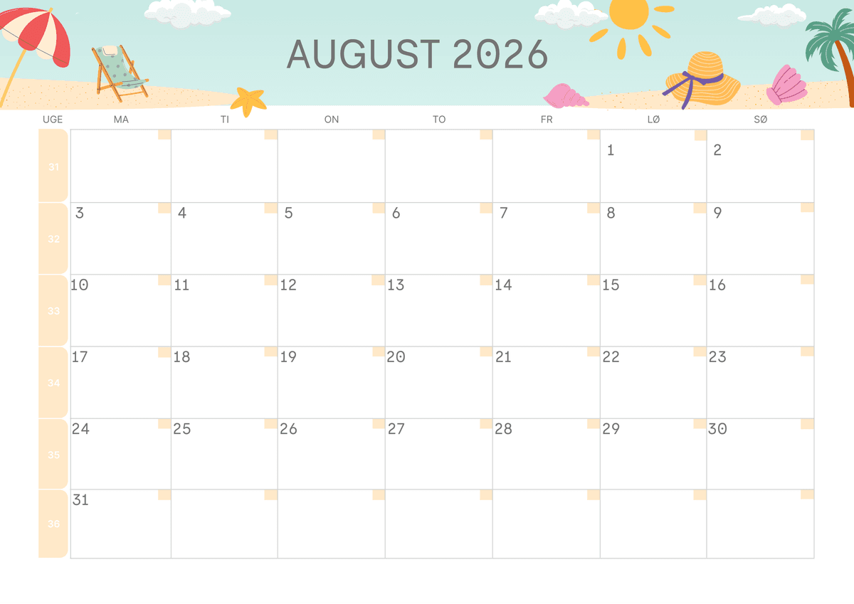 August-kalender sensommer tema 4