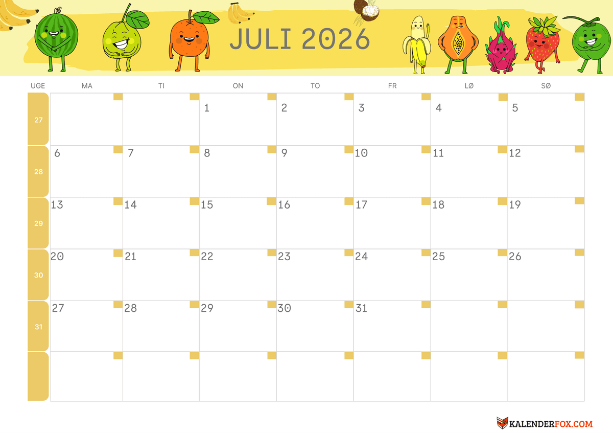 Juli-kalender børnetema 3