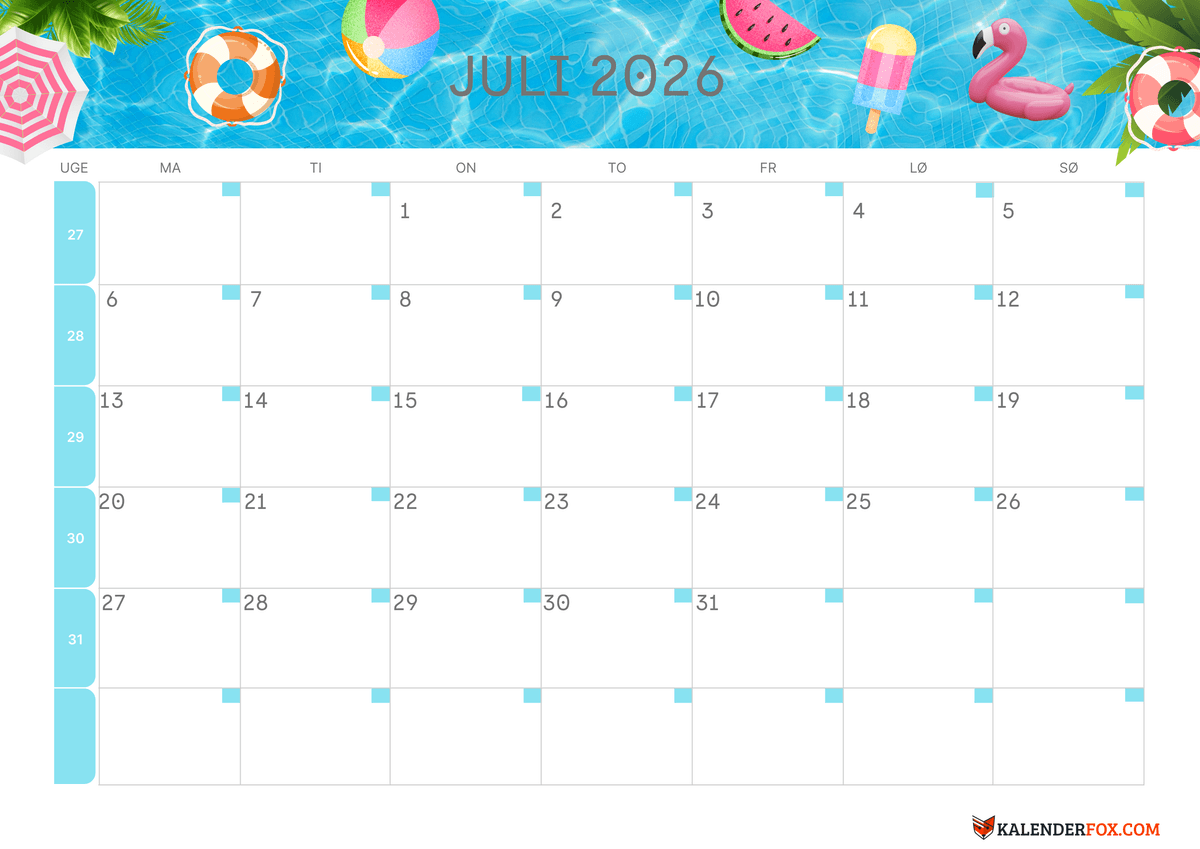 Juli-kalender sommer tema 4