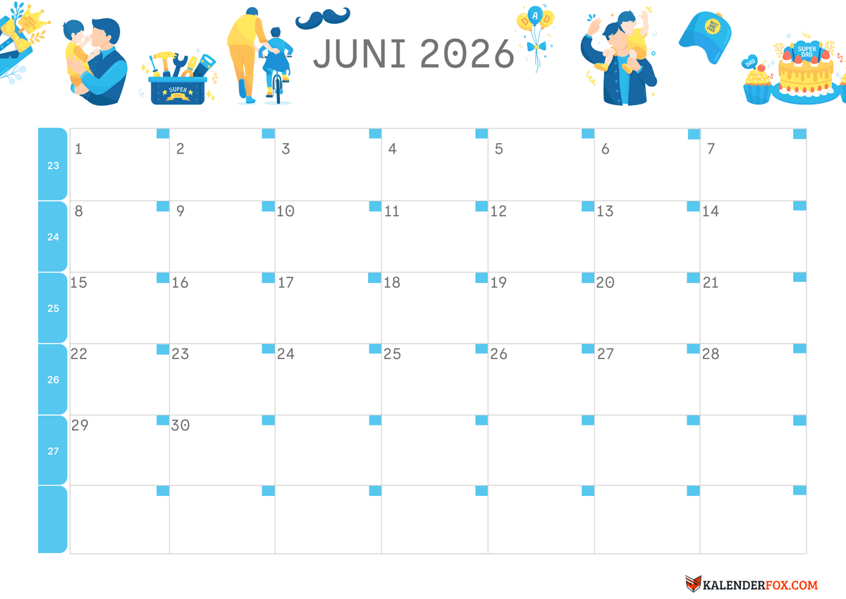 Juni-kalender fars dag tema 2