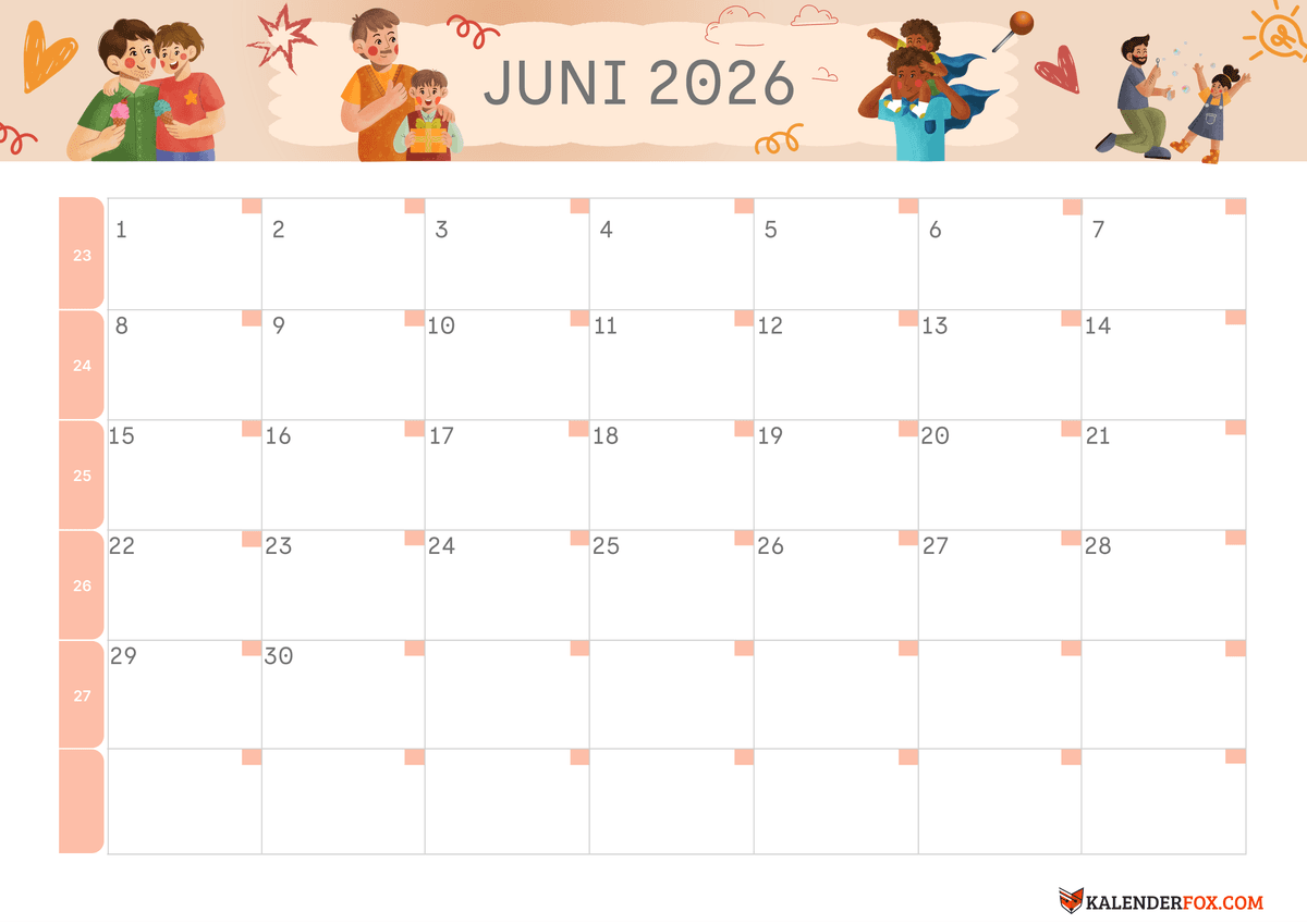 Juni-kalender fars dag tema 3