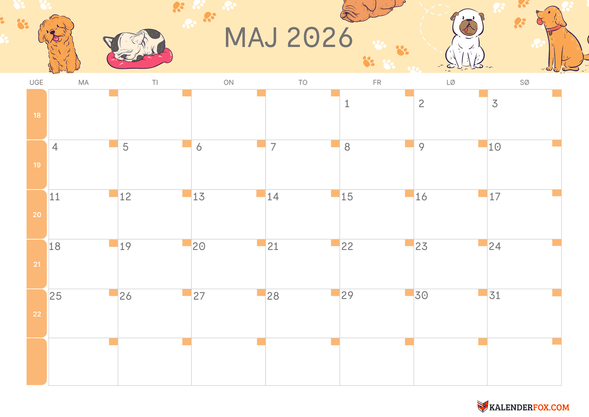 Maj-kalender børnetema 1