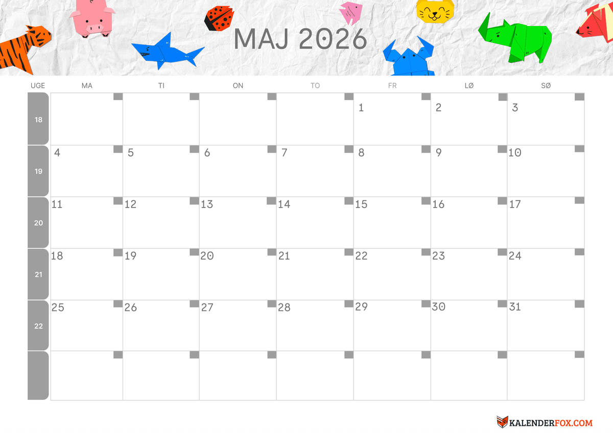 Maj-kalender børnetema 3