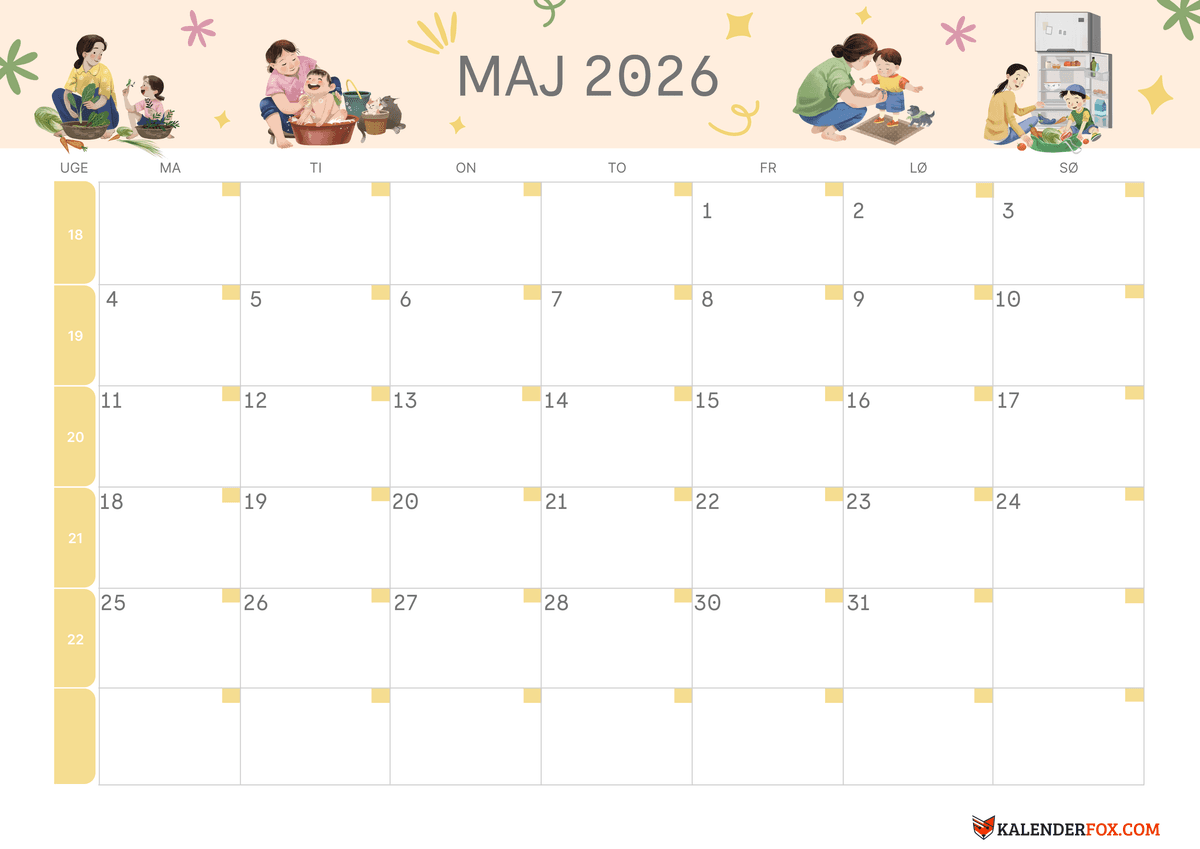 Maj-kalender mors dag tema 3