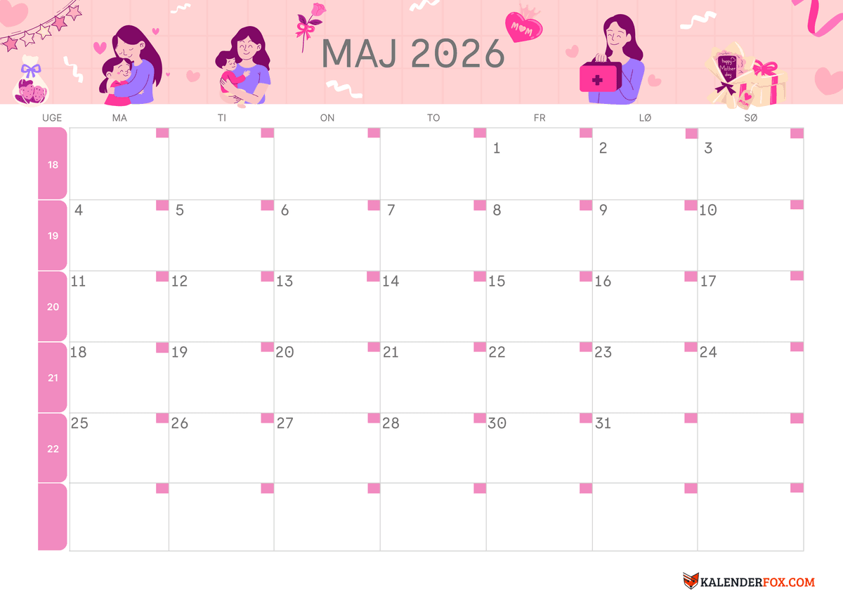 Maj-kalender mors dag tema 4