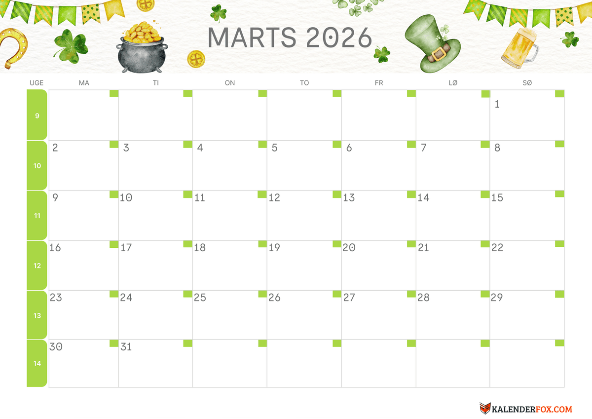 Sankt Patriks Dag – Tema 1