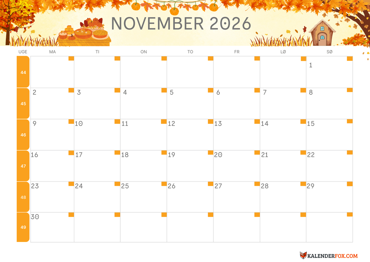 November-kalender efterår tema 4