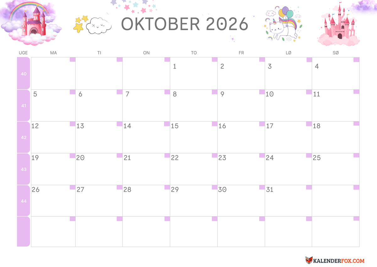 Oktober-kalender børnetema 4