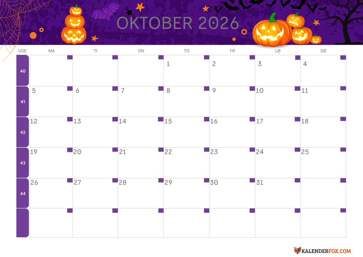 Oktober-kalender Halloween tema 4