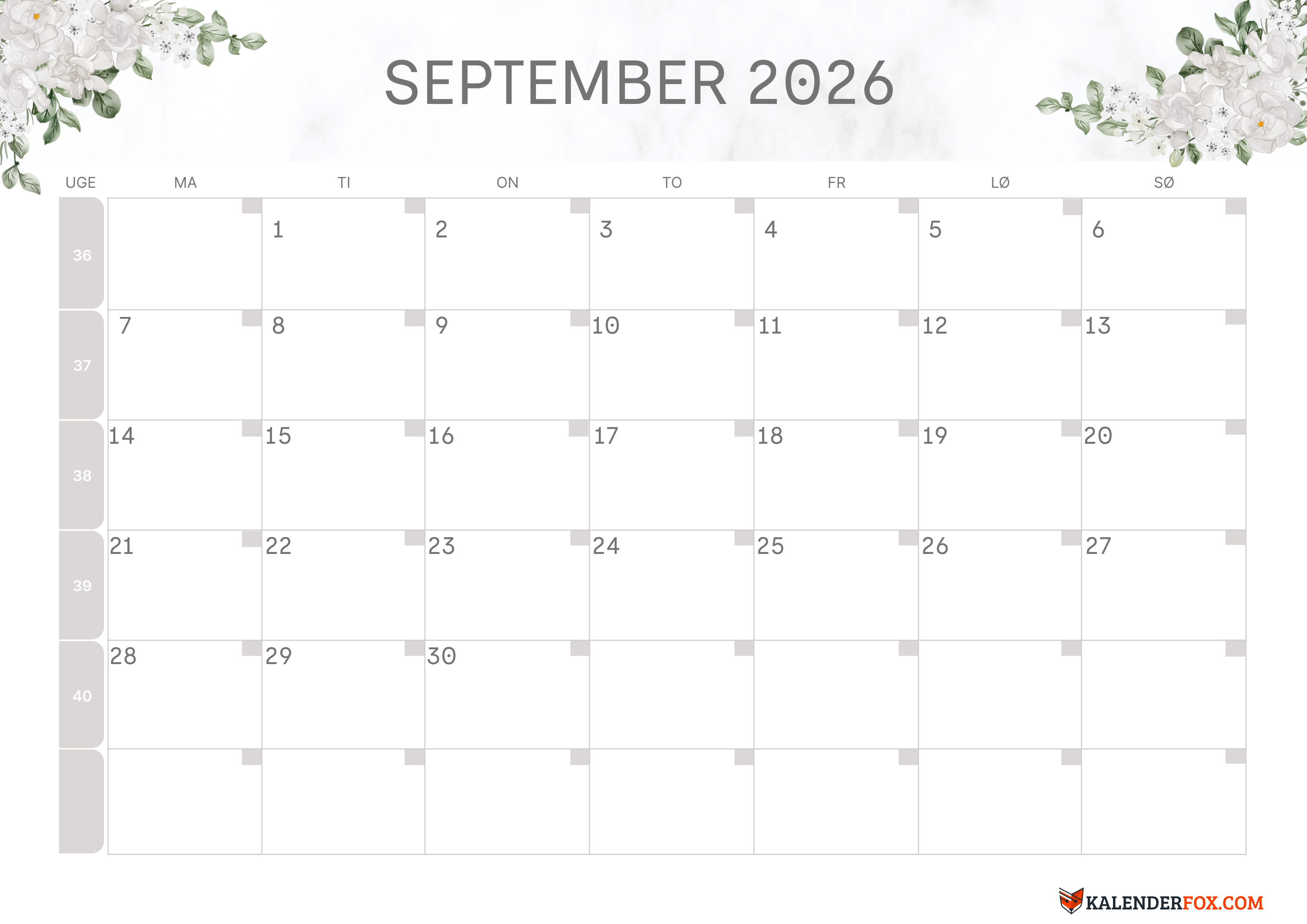 Kalender september 2026